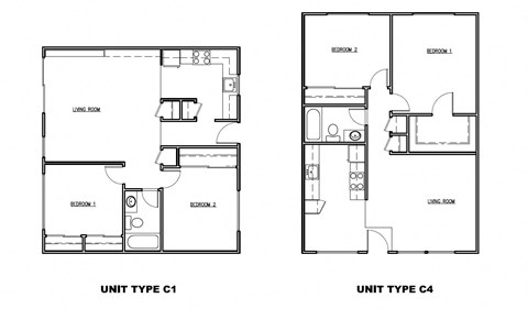 a floor plan of unit type c1